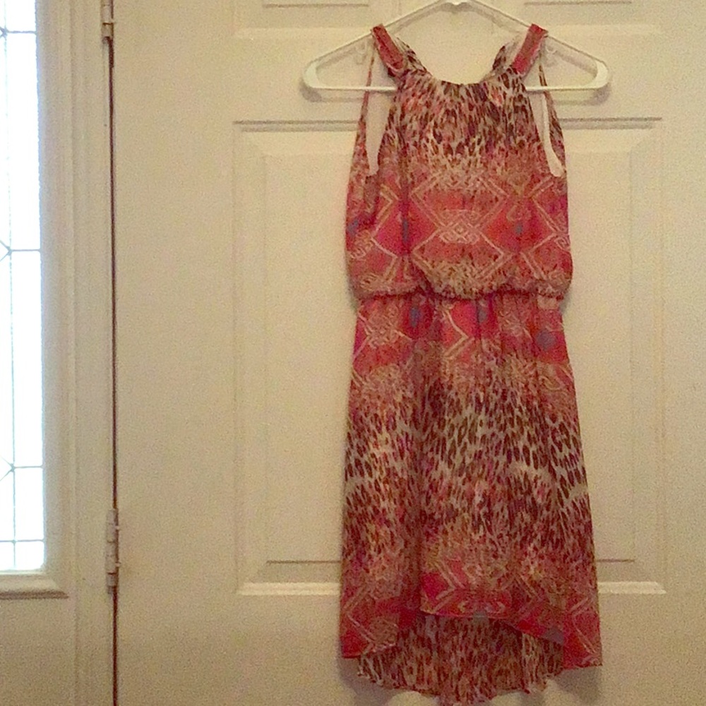 Girl’s pink cheetah print dress